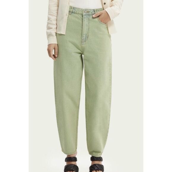 Free People x Scotch & Soda The Tide Overdye Balloon Leg Jeans Sz 30 - Picture 6 of 7